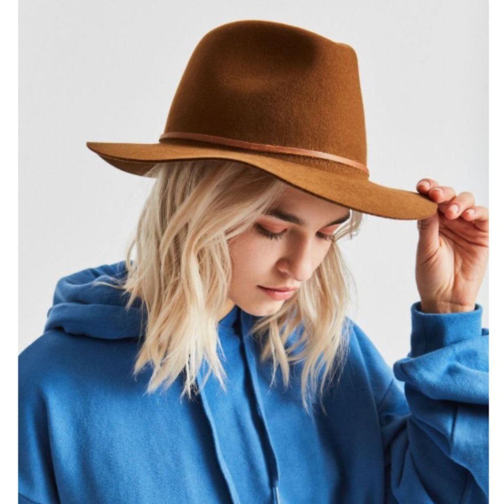 Brixton Wesley Fedora in Coffee